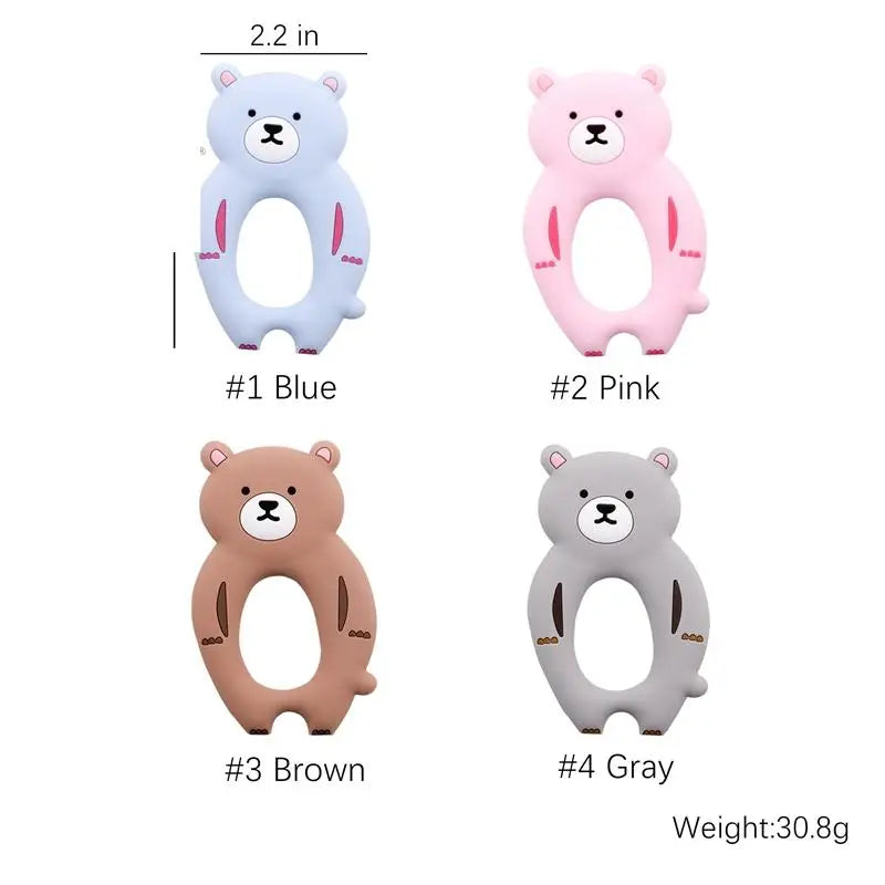 Silicone Teether Rodent Cartoon Animals 1pc Food Grade Silicone Pandents, Teething Toys For Teeth Tiny Rod Baby Teethers Gift - STEVVEX Baby - baby, baby care, baby dental care, baby dental care products, baby items, baby teeth soothers, baby teether, baby teething, baby toys, gifts for new born, gifts for new parents, silicon teether, toddler toys, todller products - Stevvex.com