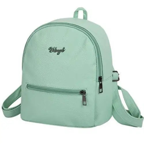 Simple And Stylish Mini Solid Backpack For Women And Girls Cute Travel Bag Trendy Student School Backpacks - green