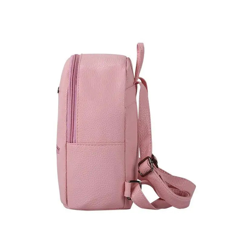 Simple And Stylish Mini Solid Backpack For Women And Girls Cute Travel Bag Trendy Student School Backpacks - ALU77041KHO