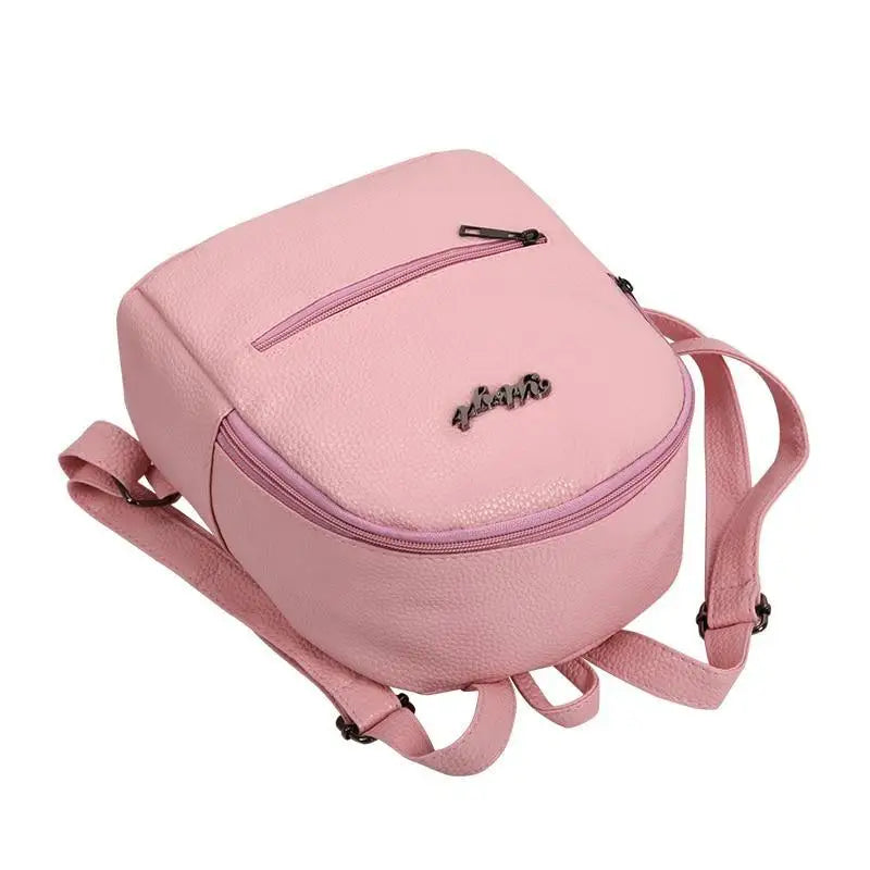 Simple And Stylish Mini Solid Backpack For Women And Girls Cute Travel Bag Trendy Student School Backpacks - ALU77041KHO