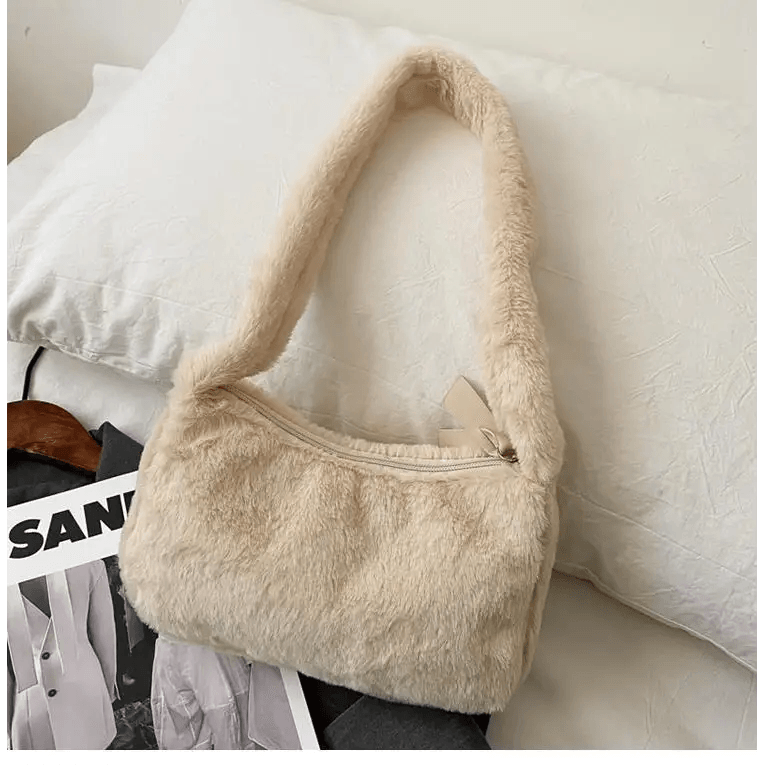 Simple And Stylish Women Soft Plush Winter Furry Shoulder Bags For Ladies And Girls Designer Clutch Handbag For Female - ALLURELATION - 575, Anti-theft Shoulder Bag, Bags, Bags for Girls, Bags for Ladies, Bags For Teenagers, Bags For Women, Bags in Demand, Best Selling Bags, Birthday Gift, Book Bag, Designer Female Bags, Gift Bags, Hot sale Bags, Luxury Bags, Matching Bags, Modern Bags, Picnic Bags, Shopping Bag, Shoulder Bags, Soft Plush Shoulder Bags, Winter Furry Ladies Clutch - Stevvex.com