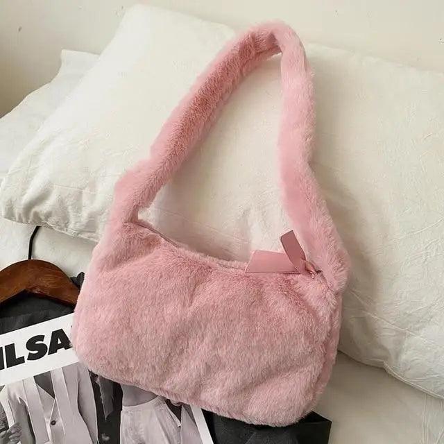 Simple And Stylish Women Soft Plush Winter Furry Shoulder Bags For Ladies And Girls Designer Clutch Handbag For Female - ALLURELATION - 575, Anti-theft Shoulder Bag, Bags, Bags for Girls, Bags for Ladies, Bags For Teenagers, Bags For Women, Bags in Demand, Best Selling Bags, Birthday Gift, Book Bag, Designer Female Bags, Gift Bags, Hot sale Bags, Luxury Bags, Matching Bags, Modern Bags, Picnic Bags, Shopping Bag, Shoulder Bags, Soft Plush Shoulder Bags, Winter Furry Ladies Clutch - Stevvex.com