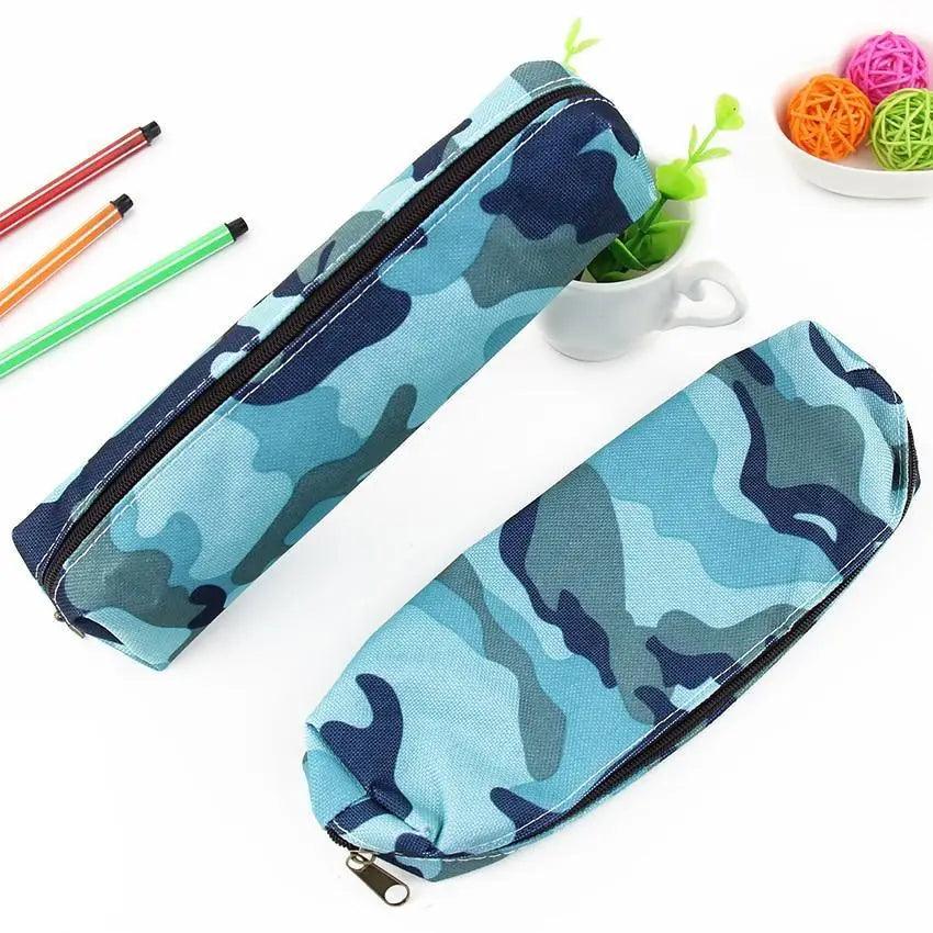 Simple Camouflage Cool Pencil Case Soft Black Pencil Holder For Boys Stylish New Design Pouch For Office And Schools