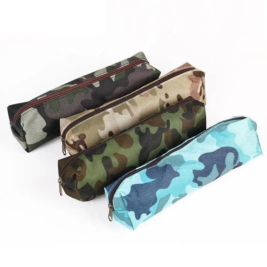 Simple Camouflage Cool Pencil Case Soft Black Pencil Holder For Boys Stylish New Design Pouch For Office And Schools