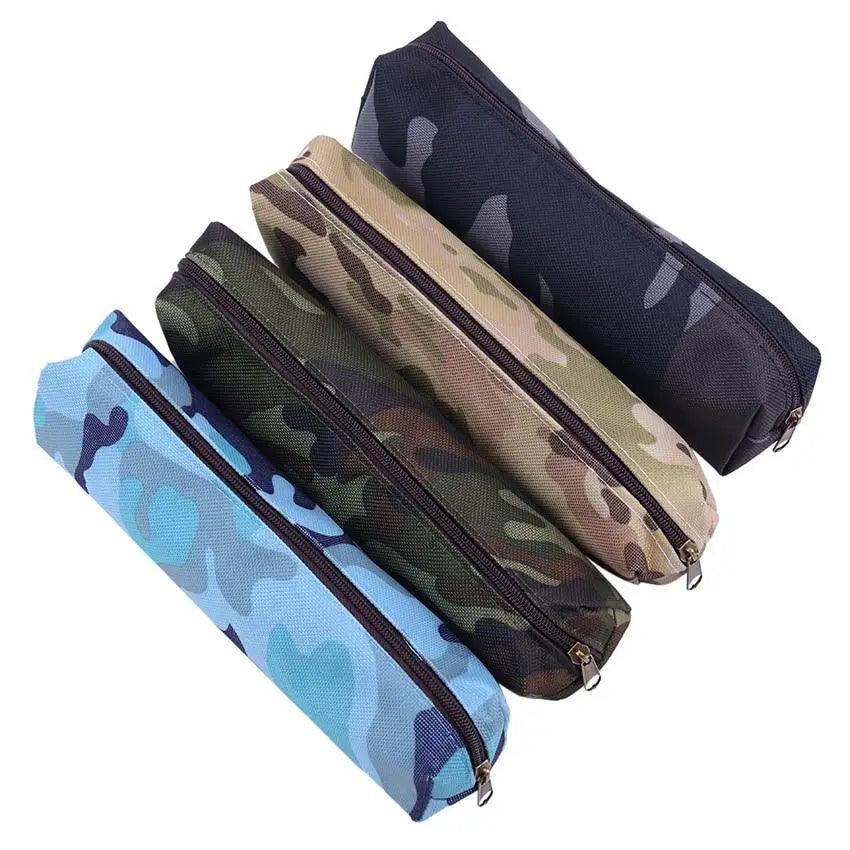 Simple Camouflage Cool Pencil Case Soft Black Pencil Holder For Boys Stylish New Design Pouch For Office And Schools