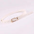 Simple Cute Leather Belts Candy Color Thin Skinny Waistband Classic Adjustable Fashion Women Belts - White