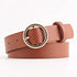 Simple Double Round Buckle PU Leather Waist Strap Vintage Design Double O-Ring Buckle Women Leather Belt For Jeans And Dresses - STEVVEX Fashion - 702, belt, belts, belts for women, buckle belt, casual belt, classic belt, elegant belt, fashion belt, ladies belt, leather strap belt, luxury belt, new design belt, PU leather belt, round buckle belt, simple belt, stylish belt, trendy belt, unique belt, waistband, waistband for women, women belts - Stevvex.com