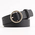 Simple Double Round Buckle PU Leather Waist Strap Vintage Design Double O-Ring Buckle Women Leather Belt For Jeans And Dresses - STEVVEX Fashion - 702, belt, belts, belts for women, buckle belt, casual belt, classic belt, elegant belt, fashion belt, ladies belt, leather strap belt, luxury belt, new design belt, PU leather belt, round buckle belt, simple belt, stylish belt, trendy belt, unique belt, waistband, waistband for women, women belts - Stevvex.com