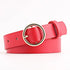 Simple Double Round Buckle PU Leather Waist Strap Vintage Design Double O-Ring Buckle Women Leather Belt For Jeans And Dresses - STEVVEX Fashion - 702, belt, belts, belts for women, buckle belt, casual belt, classic belt, elegant belt, fashion belt, ladies belt, leather strap belt, luxury belt, new design belt, PU leather belt, round buckle belt, simple belt, stylish belt, trendy belt, unique belt, waistband, waistband for women, women belts - Stevvex.com