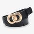 Simple Double Round Buckle PU Leather Waist Strap Vintage Design Double O-Ring Buckle Women Leather Belt For Jeans And Dresses - STEVVEX Fashion - 702, belt, belts, belts for women, buckle belt, casual belt, classic belt, elegant belt, fashion belt, ladies belt, leather strap belt, luxury belt, new design belt, PU leather belt, round buckle belt, simple belt, stylish belt, trendy belt, unique belt, waistband, waistband for women, women belts - Stevvex.com