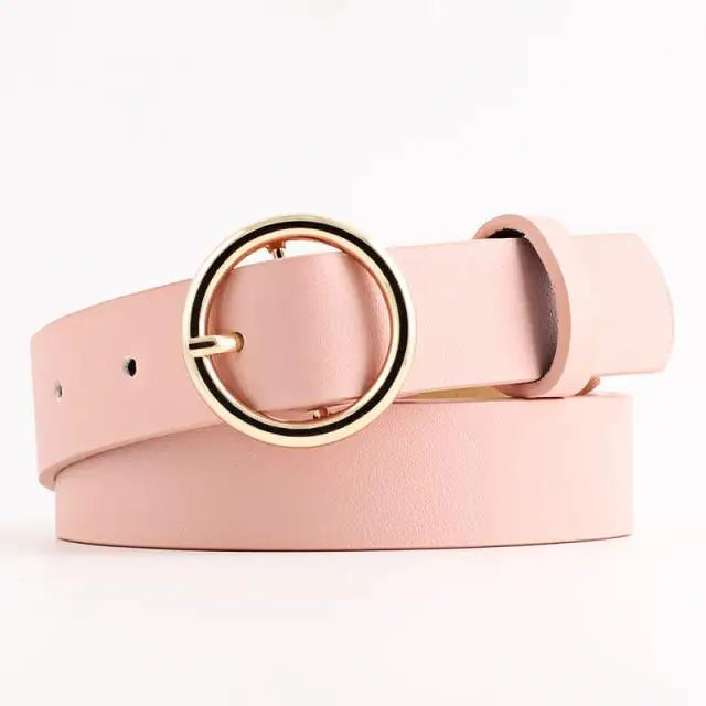 Simple Double Round Buckle PU Leather Waist Strap Vintage Design Double O-Ring Buckle Women Leather Belt For Jeans And Dresses - STEVVEX Fashion - 702, belt, belts, belts for women, buckle belt, casual belt, classic belt, elegant belt, fashion belt, ladies belt, leather strap belt, luxury belt, new design belt, PU leather belt, round buckle belt, simple belt, stylish belt, trendy belt, unique belt, waistband, waistband for women, women belts - Stevvex.com