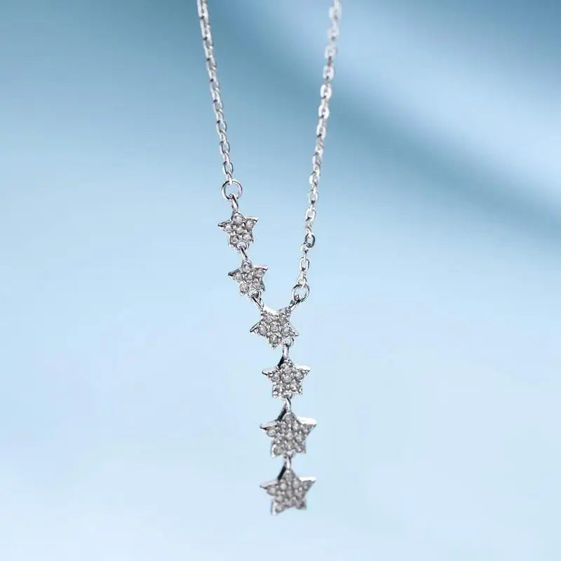 Simple Elegant 925 Sterling Silver Star Shining Zircon Choker Necklace for women - Fashion Fine Jewelry for women - ALLURELATION - 2021 Trending rings, 571, 572, aesthetic jewelry, Birthday gift for Girlfriend, Birthday gift for wife, Choker Necklace, christmas gifts, cute Fashion jewelry, Elegant Jewelry, Elegant Necklaces, Fashion Choker, fashion jewelry, Jewelry, Necklace, Necklaces for women, Trending jewelry, trending necklaces, women Necklaces - Stevvex.com