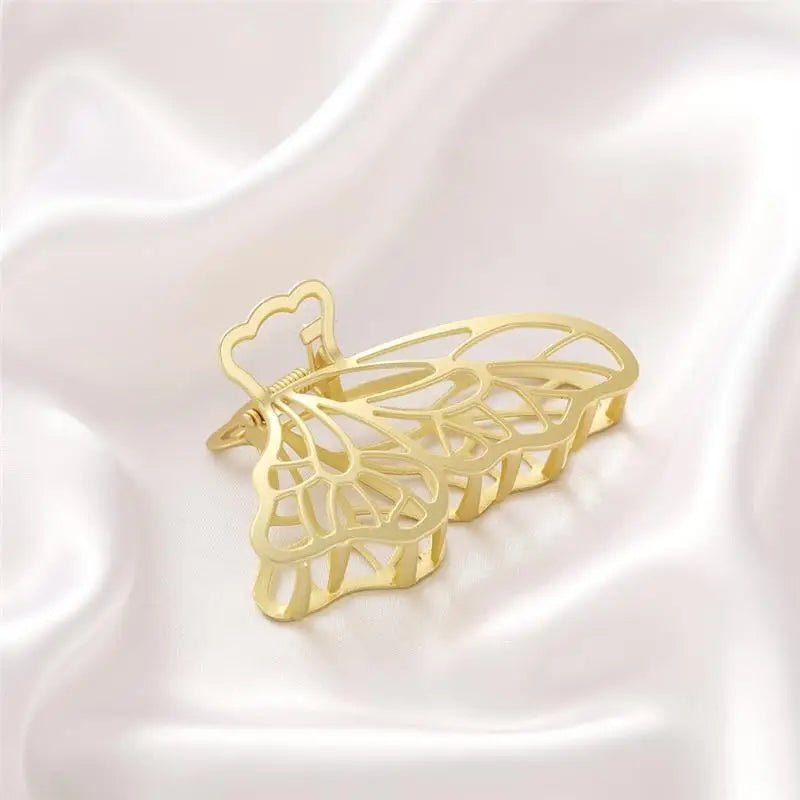 Simple Gold Geometric Metal Hair Claw Women Lightweight Modern Nonslip Big Luxury Hair Clips Women Excellent Gift - 4