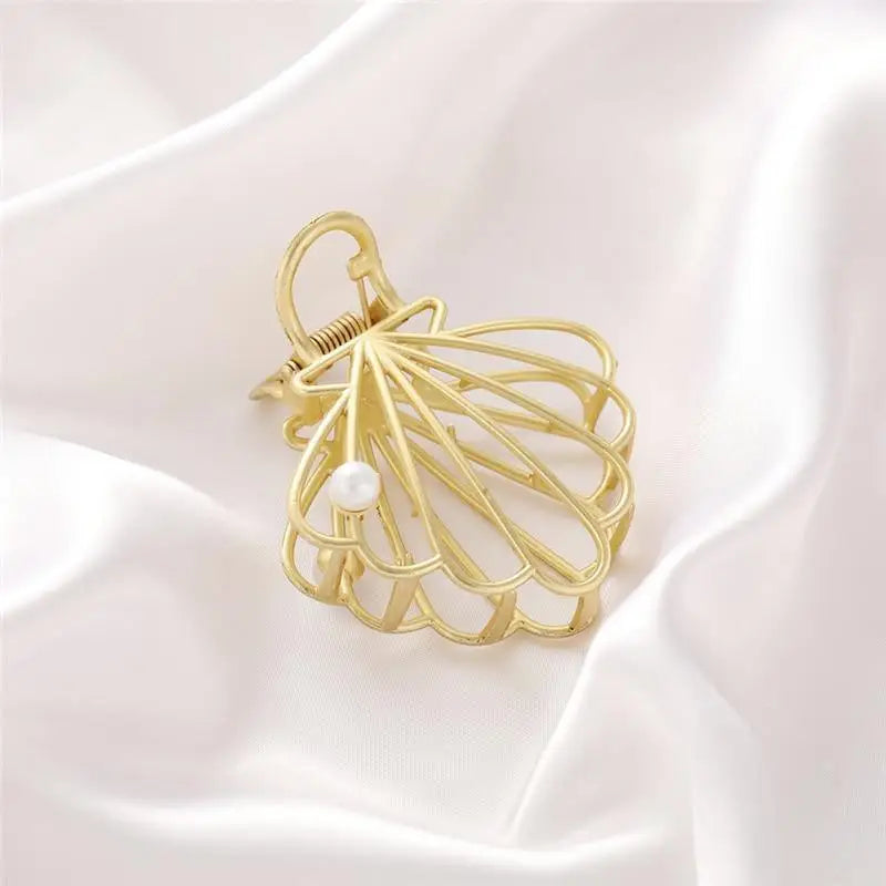 Simple Gold Geometric Metal Hair Claw Women Lightweight Modern Nonslip Big Luxury Hair Clips Women Excellent Gift - 15