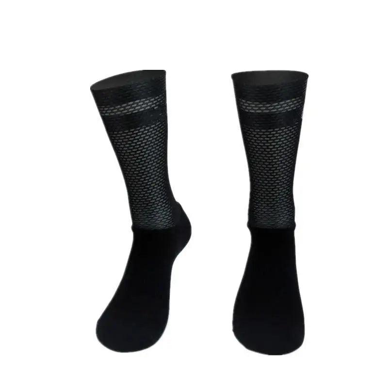 Simple Modern Design Anti Slip Silicone Cycling Socks For Men Unique Bicycle Running Socks Lightweight Breathable