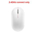 Simple Modern White/Black Wireless Bluetooth USB Connection Optical Mouse For Laptop PC Portable Slim Rechargeable