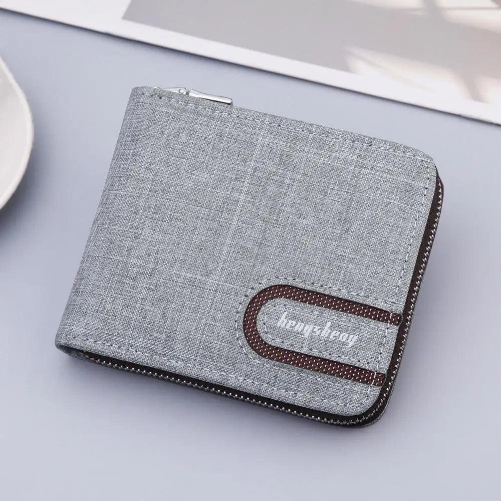 Simple PU Leather Business Men Wallet Fashion Lightweight Card Holder For Men Quality Luxurious Wallet - Gray