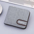 Simple PU Leather Business Men Wallet Fashion Lightweight Card Holder For Men Quality Luxurious Wallet - Gray