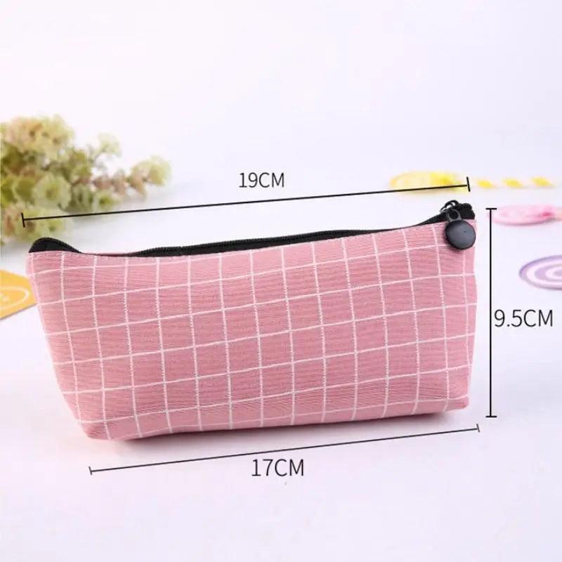 Simple Striped Color Design Pencil Cases For Students Retro Large Capacity Stationery School Pouch - STIL9887DHJRE