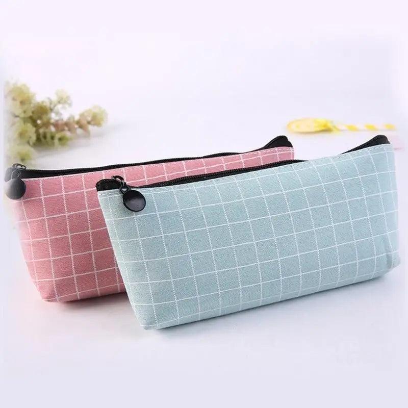 Simple Striped Color Design Pencil Cases For Students Retro Large Capacity Stationery School Pouch - STIL9887DHJRE