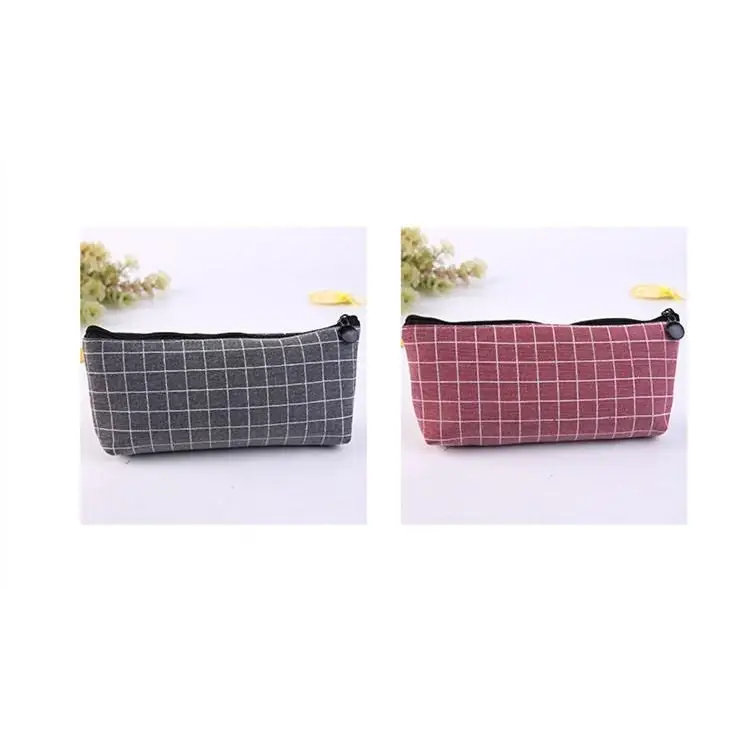 Simple Striped Color Design Pencil Cases For Students Retro Large Capacity Stationery School Pouch - STIL9887DHJRE