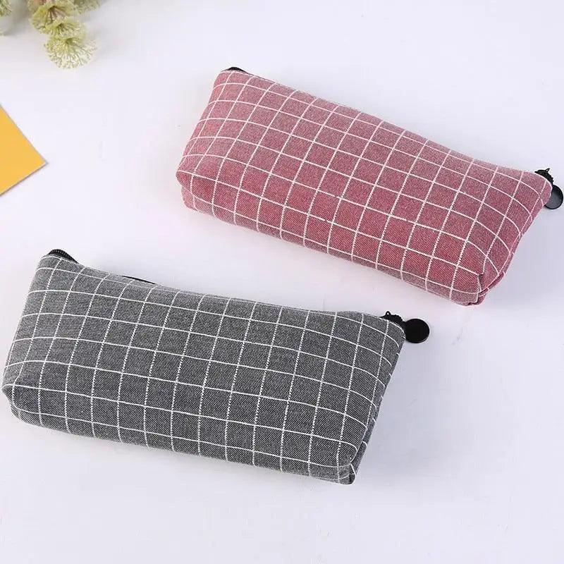 Simple Striped Color Design Pencil Cases For Students Retro Large Capacity Stationery School Pouch - STIL9887DHJRE