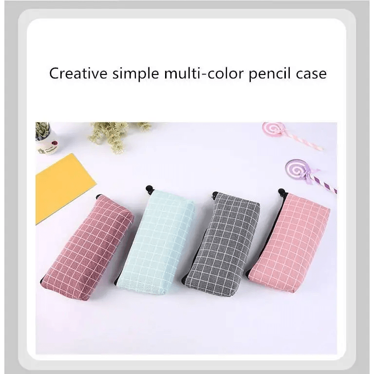 Simple Striped Color Design Pencil Cases For Students Retro Large Capacity Stationery School Pouch - STIL9887DHJRE