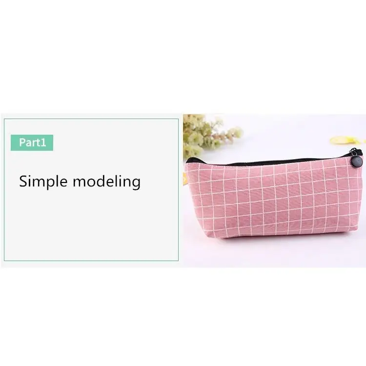 Simple Striped Color Design Pencil Cases For Students Retro Large Capacity Stationery School Pouch - STIL9887DHJRE