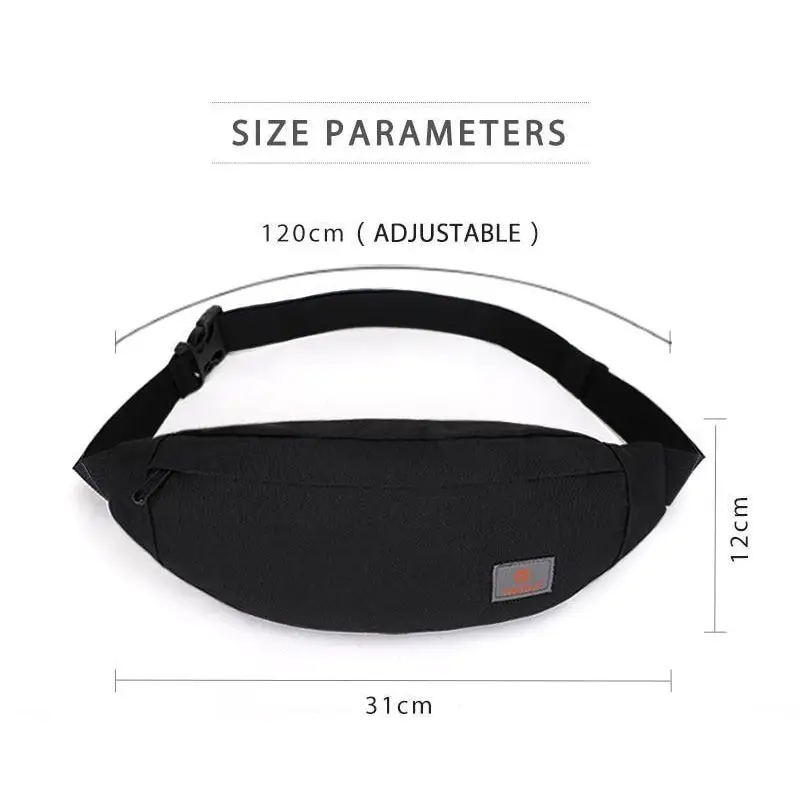 Simple Style Fanny Pack for Running Cycling Workout Men Women Waist Pouch Bag Black Classic Women Belt Bag Pouch