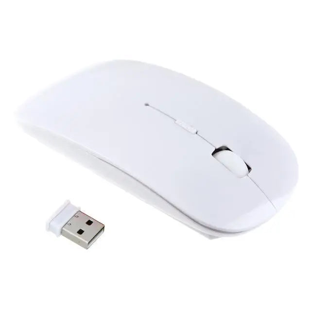 Simple Thin 1600 DPI USB Optical Black/White Wireless Computer Office Mouse Ultra Slim 2.4GHz Mouse For PC Laptop