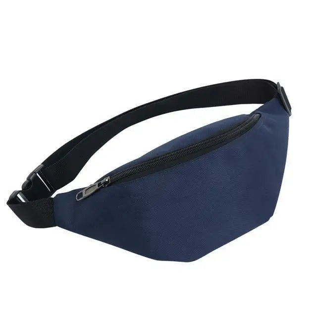 Simple Waterproof Chest Bag Unisex Fanny Pack Ladies Waist Pack Black Retro Style Women’s Travel And Outdoor Waist