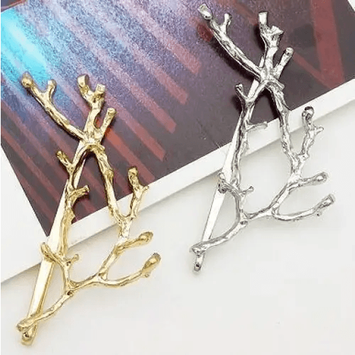 Simple Women Tree Branch Cute Hairpins Gold Silver Hair Barrettes Modern Women Hair Clips Fashion Women Hair