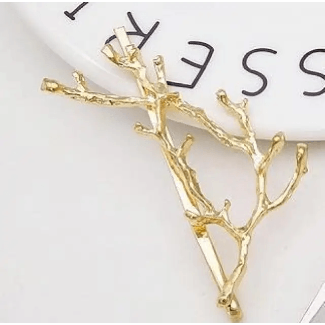 Simple Women Tree Branch Cute Hairpins Gold Silver Hair Barrettes Modern Women Hair Clips Fashion Women Hair