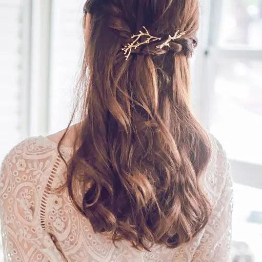 Simple Women Tree Branch Cute Hairpins Gold Silver Hair Barrettes Modern Women Hair Clips Fashion Women Hair