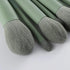 Sizzling 11/8pcs Natural Hair Green Makeup Brushes Foundation Powder Eyeshadow Eyebrow Brush Set Profesional Cosmetic