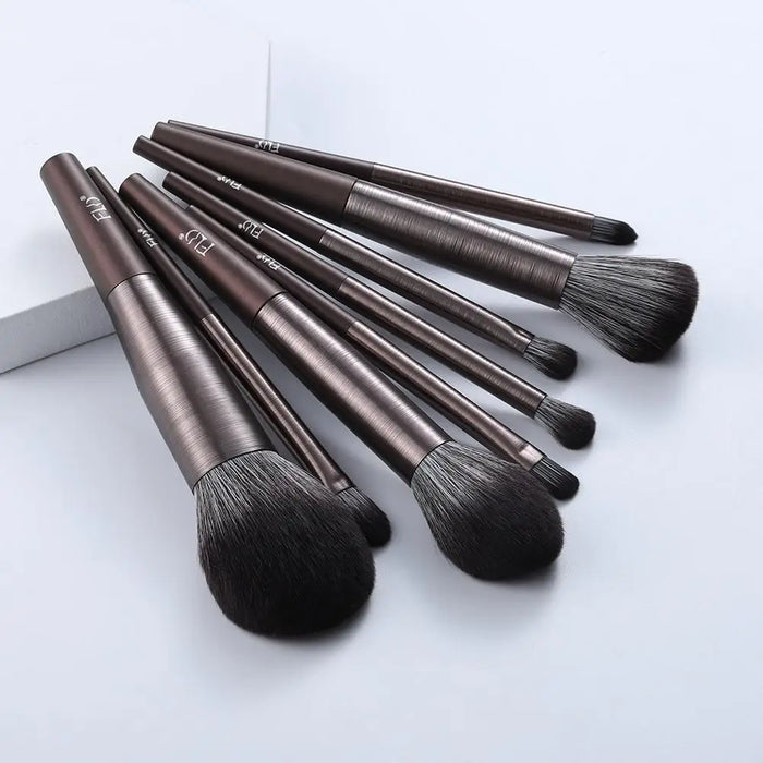 Sizzling 11/8pcs Natural Hair Green Makeup Brushes Foundation Powder Eyeshadow Eyebrow Brush Set Profesional Cosmetic