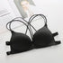 Sizzling Back Beautify Ladies Front Closure Wire Free Fashion Bra Padded Lingerie Bralette Gather Push Up Seamless Bra