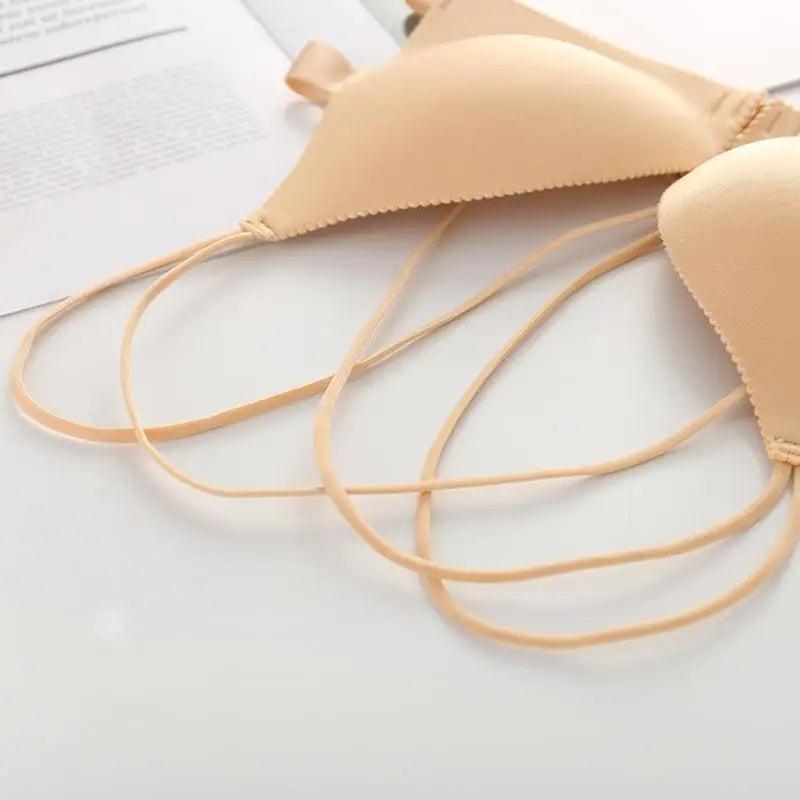 Sizzling Back Beautify Ladies Front Closure Wire Free Fashion Bra Padded Lingerie Bralette Gather Push Up Seamless Bra