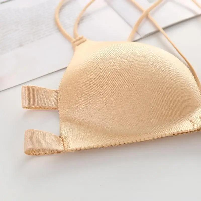 Sizzling Back Beautify Ladies Front Closure Wire Free Fashion Bra Padded Lingerie Bralette Gather Push Up Seamless Bra