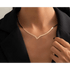 Sizzling Copper Flat Snake Chain Choker Necklace For Women and Girls V - Shaped Short Collar Necklace Women Jewelry