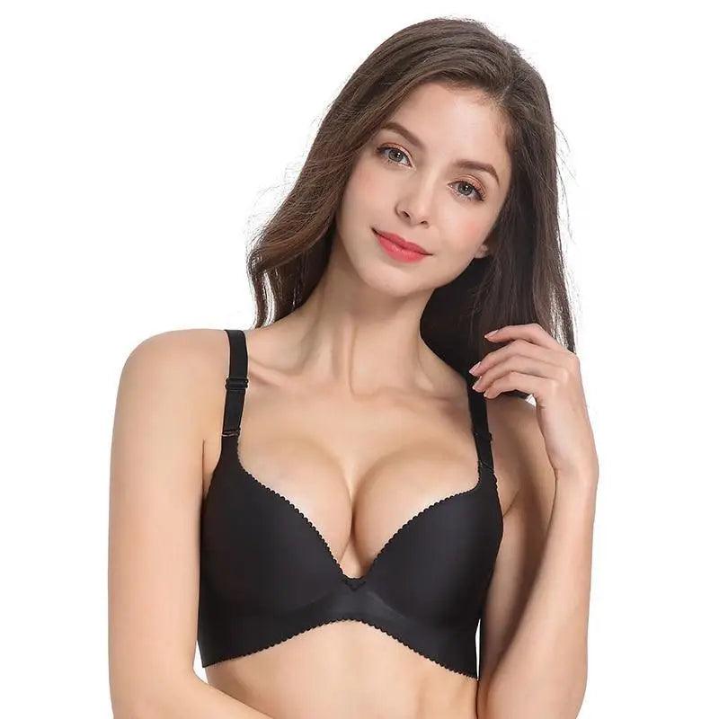 Sizzling Deep U Cup Bras For Women And Girls Push Up Bras Seamless Backless Intimates Female Underwear - ALU93158LMK