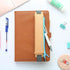 Slim Leather Unique Design Pencil Case Book Holder Pouch With Elastic Band For Notebook Fashion School Pen Case