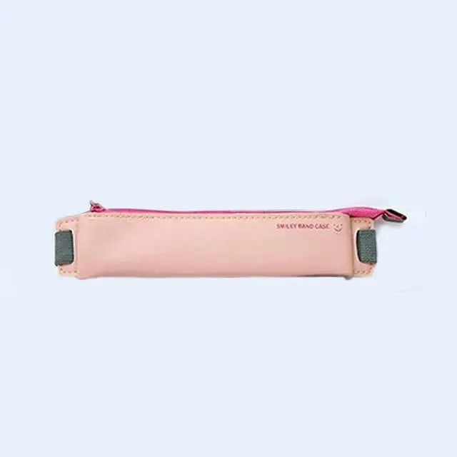 Slim Leather Unique Design Pencil Case Book Holder Pouch With Elastic Band For Notebook Fashion School Pen Case - 4