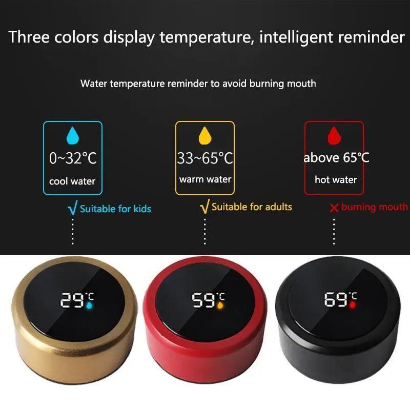 Smart LED Stainless Steel Water Bottle Intelligent Stay Hot/Cold Temperature Thermal Bottle Temperature Display Bottle For Children And Adults 500ml - STEVVEX Gadgets - 743, Bottle, LED water bottle, Smart bottle, Smart thermal bottle, Stainless Steel bottle, Temperature Display Water Bottle, Temperature Water Bottle, thermal bottle, Thermos, Thermos water bottle, Water Bottle - Stevvex.com