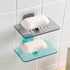 Soap Rack No Drilling Wall Mounted Double Layer Soap Holder Soap Sponge Dish Bathroom Accessories Soap Dishes Self