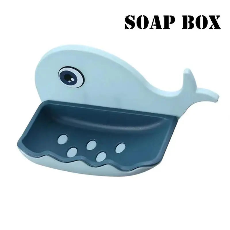 Soap Rack No Drilling Wall Mounted Drain Non Perforated Double Layer Holder Sponge Dish Accessories Magic Soap Dishes