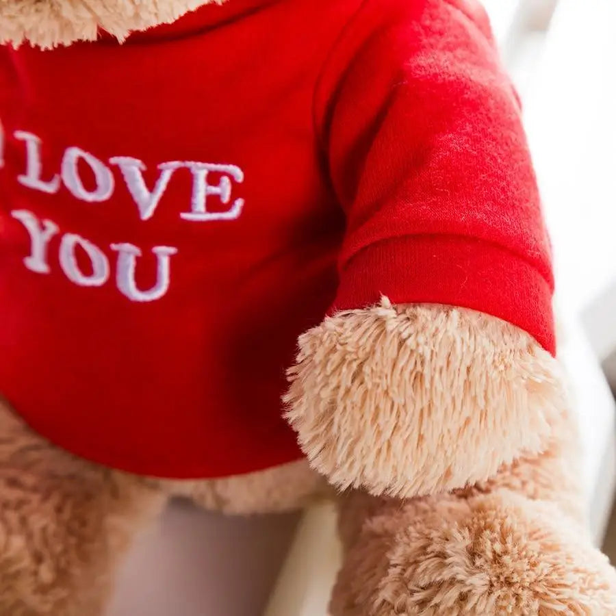 Soft And Cute Teddy Bear Stuffed Animals Plush Toy I Love You Teddy Bear with Removable T - Shirt Gift for Kids 11’