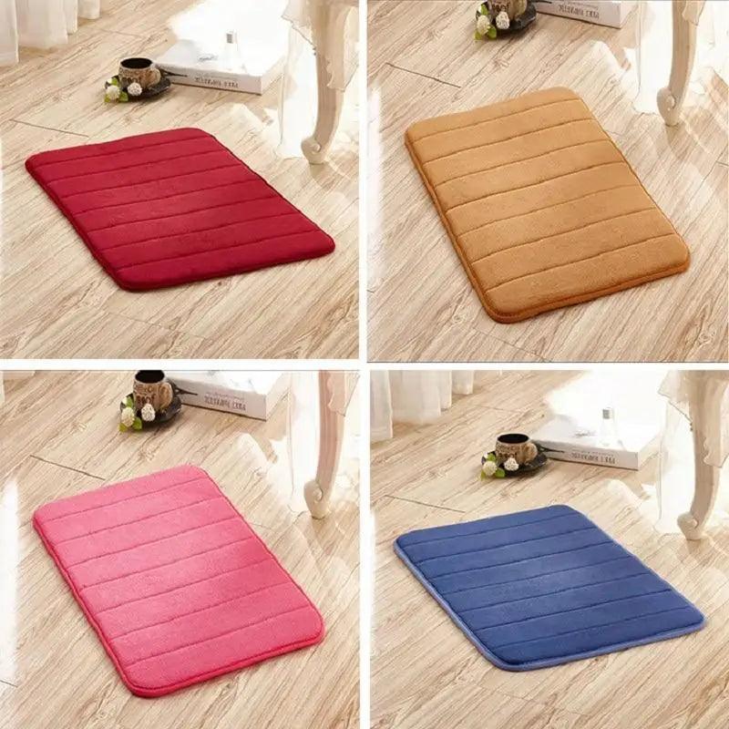 Soft Colorful Home Non-slip Comfortable Memory Foam Bath Mat Bathroom Carpet Water Absorbent Washable Toilet Rug Floor Mat - STEVVEX Decor - 751, bath, bath mat, bath memory foam mat, bathroom carpet, bathroom mat, carpet, colorful carpet, colorful mat, comfortable bath floor mat, comfortable mat, floor mat, mat, memory foam mat, non slip bath mat, soft mat, toilet mat - Stevvex.com