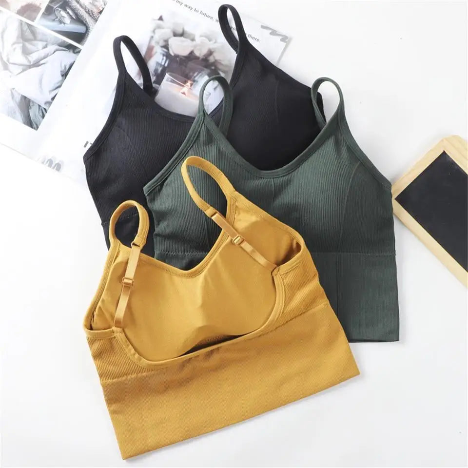 Soft Cotton Sports Bras For Women Push Up Solid Sports Bra Jogging Gym Women Sports Bra Girl Underwear Fitness Running