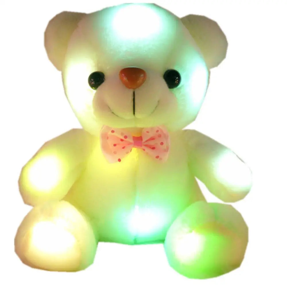 Soft Plush Doll Light Up LED Teddy Bear Stuffed Animals Mini Glow Bear Plush Toy Creative Colorful Glowing Teddy Bear